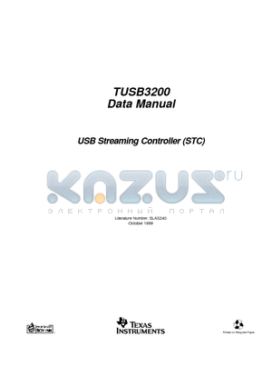 TUSB3200ACPAH datasheet - USB Streaming Controller STC