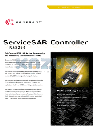 RS8234 datasheet - ServiceSAR Controller