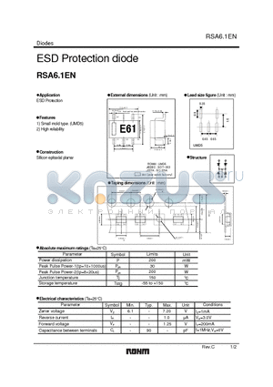 RSA6.1EN datasheet - ESD Protection diode