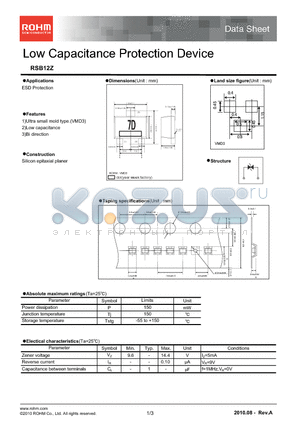 RSB12Z datasheet - Low Capacitance Protection Device