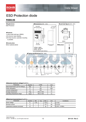 RSB6.8S_11 datasheet - ESD Protection diode