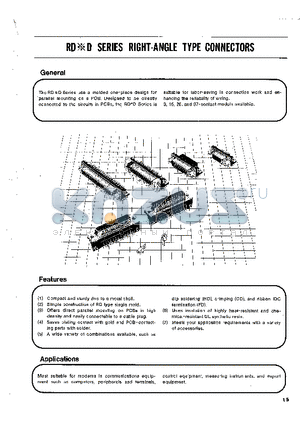 RDAD-37PE1/M2.6LNA4-4005 datasheet - RIGHT-ANGLE TYPE CONNECTORS