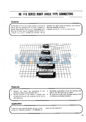 RDBB-50P-LN datasheet - RIGHT ANGLE TYPE CONNECTORS