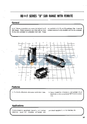 RDBF-25PE-LN datasheet - D SUB RANGE WITH FERRITE