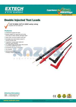 TL805 datasheet - Double Injected Test Leads