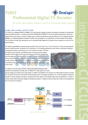 TL855 datasheet - Professional Digital TV Decoder