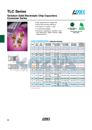 TLC-230666 datasheet - Tantalum Solid Electrolytic Chip Capacitors Consumer Series
