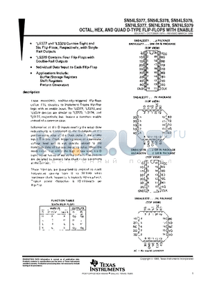 SN54LS377 datasheet - OCTAL, HEX, AND QUAD D-TYPE FLIP-FLOPS WITH ENABLE