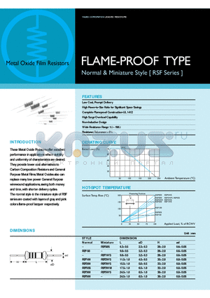 RSF300 datasheet - FLAME-PROOF TYPE