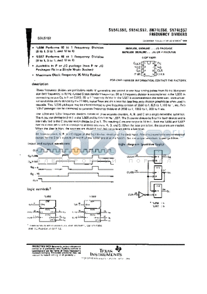 SN54LS56 datasheet - FREQUENCY DIVIDERS