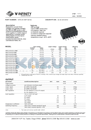 VAT0.25-S12-D12-SMT datasheet - dc-dc converter