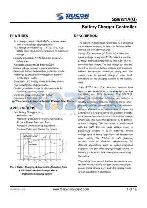 SS6781ACNTR datasheet - Battery Charger Controller