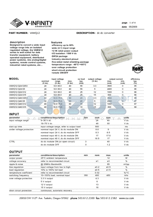 VAWQ12-Q24-S5 datasheet - dc-dc converter