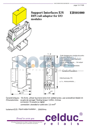 SSA15320 datasheet - Support Interfaces E/S DIN rail adaptor for I/O modules