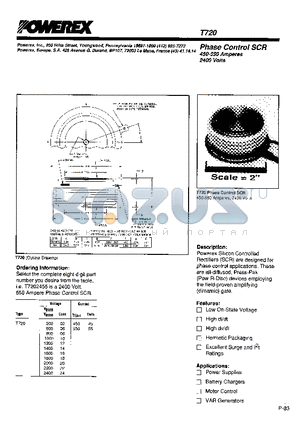 T7201045 datasheet - Phase Control SCR (450-550 Amperes 2400 Volts)