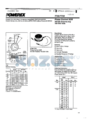 T7201455 datasheet - Phase Control SCR (350-550 Amperes Avg 100-2200 Volts)