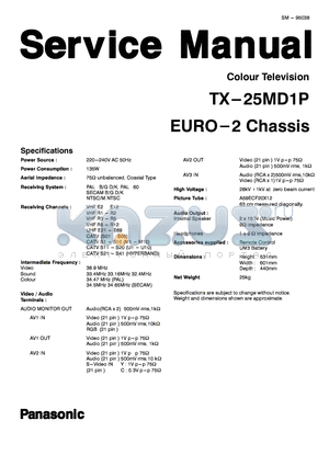TX-25MD1P datasheet - TX-25MD1P EURO-2 CHASSIS