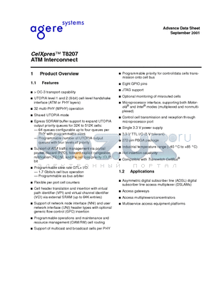 T8207 datasheet - ATM Interconnect