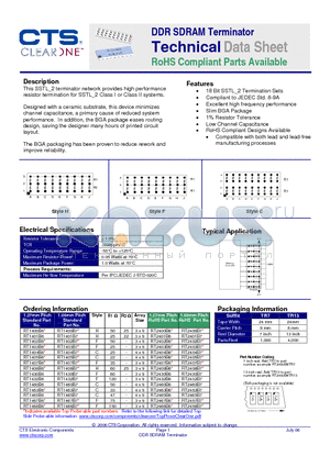 RT1400B7 datasheet - DDR SDRAM Terminator RoHS Compliant Parts Available