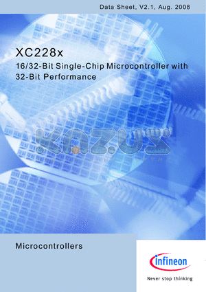 XC2285 datasheet - 16/32-Bit Single-Chip Microcontroller with 32-Bit Performance