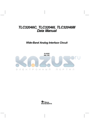 TLC32046M datasheet - Wide-Band Analog Interface Circuit