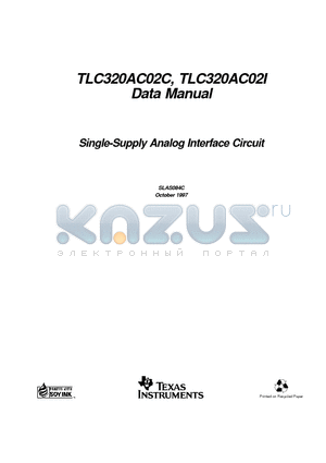 TLC320AC02CFN datasheet - Single-Supply Analog Interface Circuit