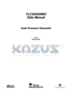 TLC320AD80C datasheet - Audio Processor Subsystem