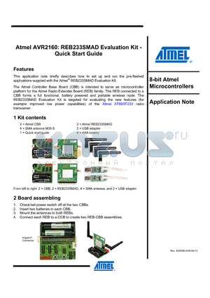 REB233SMAD datasheet - 8-bit Atmel Microcontrollers