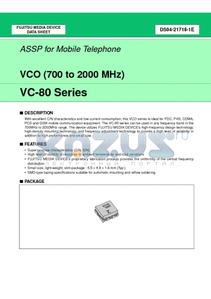 VC-2R8A80-0739A datasheet - ASSP for Mobile Telephone