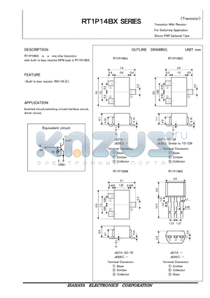 RT1P14BC datasheet - Transistor With Resistor For Switching Application Silicon NPN Epitaxial Type