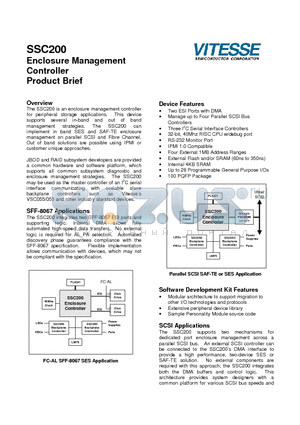 SSC200 datasheet - Enclosure Management Controller Product Brief