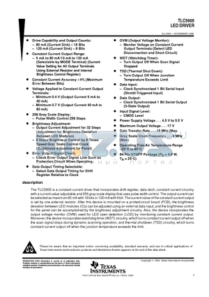 TLC5905 datasheet - LED DRIVER