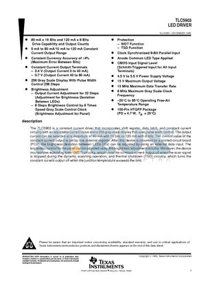 TLC5903 datasheet - LED DRIVER