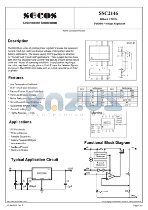 SSC2146 datasheet - Positive Voltage Regulator