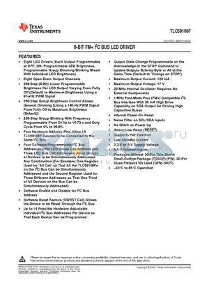 TLC59108FIPWR datasheet - 8-BIT FM I2C BUS LED DRIVER