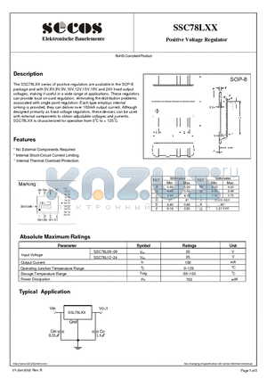 SSC78L24 datasheet - Positive Voltage Regulator