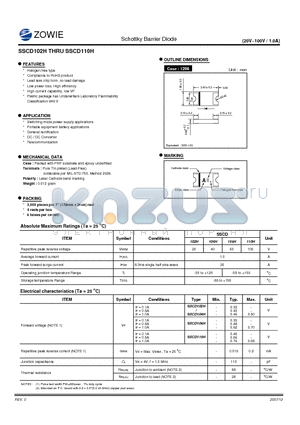 SSCD106H datasheet - Schottky Barrier Diode