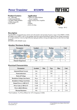 RT230PD datasheet - Power Transistor