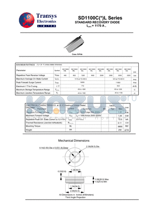 SD1100C25L datasheet - STANDARD RECOVERY DIODE