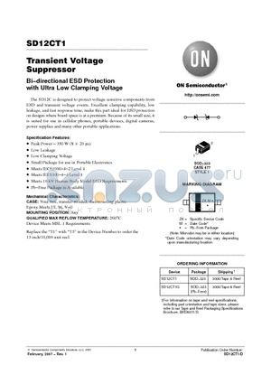 SD12CT1 datasheet - Transient Voltage Suppressor