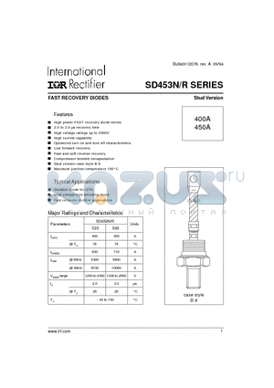 SD453N12S20MTC datasheet - FAST RECOVERY DIODES