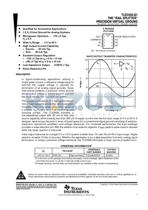 TLE2426-Q1 datasheet - THE 