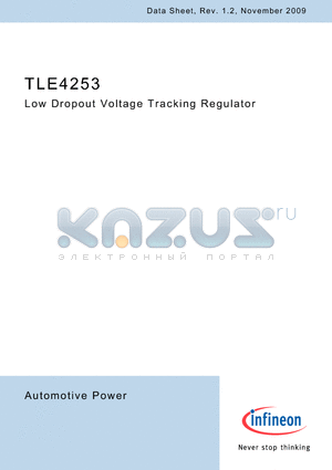 TLE4253E datasheet - Low Dropout Voltage Tracking Regulator
