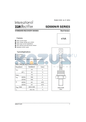 SD500N30MC datasheet - STANDARD RECOVERY DIODES