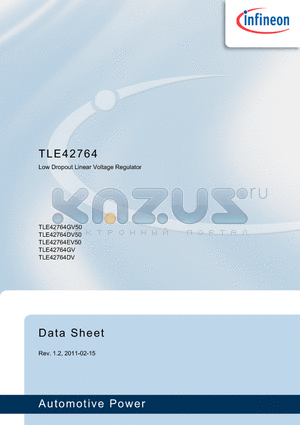 TLE42764DV datasheet - Low Dropout Linear Voltage Regulator