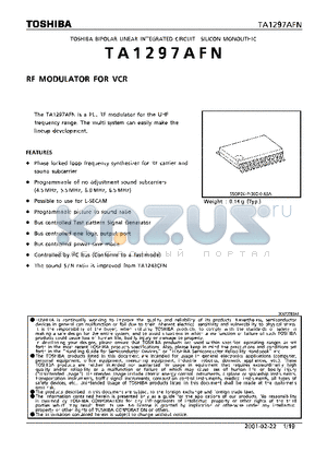 TA1297AFN datasheet - RF MODULATOR FOR VCR