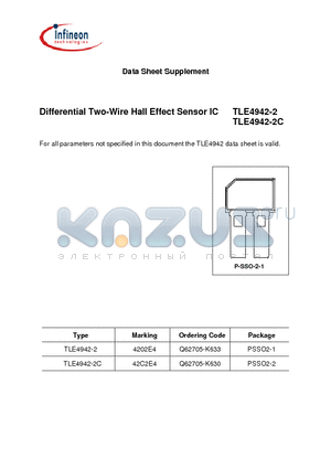 TLE4942-2 datasheet - Differential Two-Wire Hall Effect Sensor IC