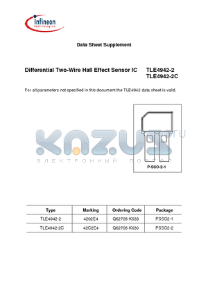 TLE4942-2C datasheet - Differential Two-Wire Hall Effect Sensor IC