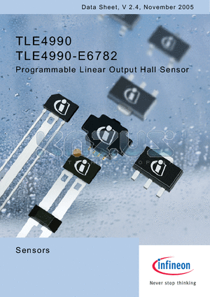 TLE4990-E6782 datasheet - Programmable Linear Output Hall Sensor