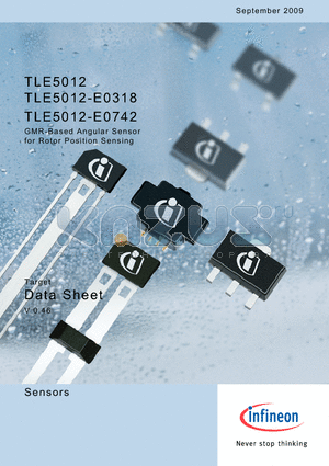 TLE5012-E0318 datasheet - GMR-Based Angular Sensor for Rotor Position Sensing